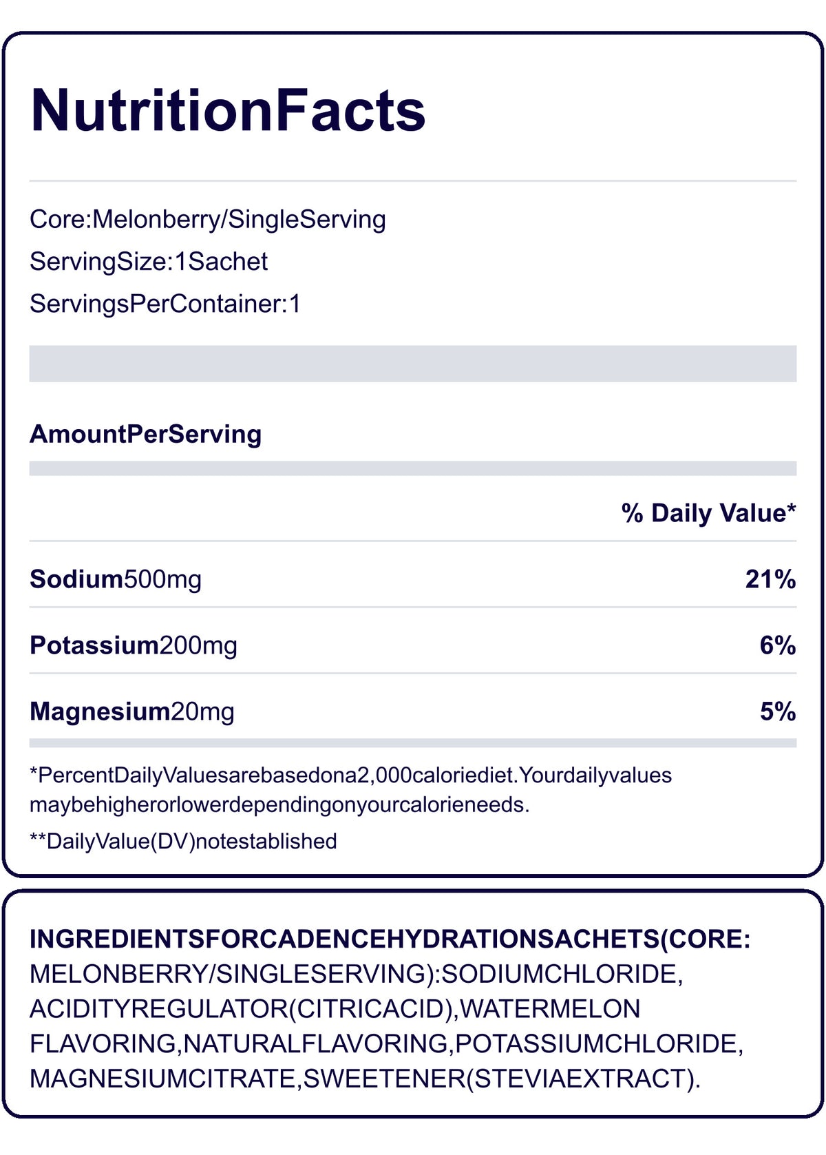 Core Hydration Sachets